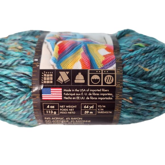 Lion Brand Hometown USA Key Largo Tweed Super Bulky 4 Ounce 1 Skein - Picture 2 of 4